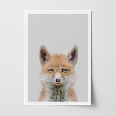 Fox Nursery Print - Playful Woodland Animal Artwork for Nurseries