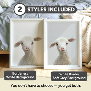 Gentle Lamb Nursery Print – Farm Animal Wall Art for Nursery