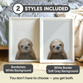 Gentle Sloth Nursery Print – Jungle Nursery Wall Art for Kids