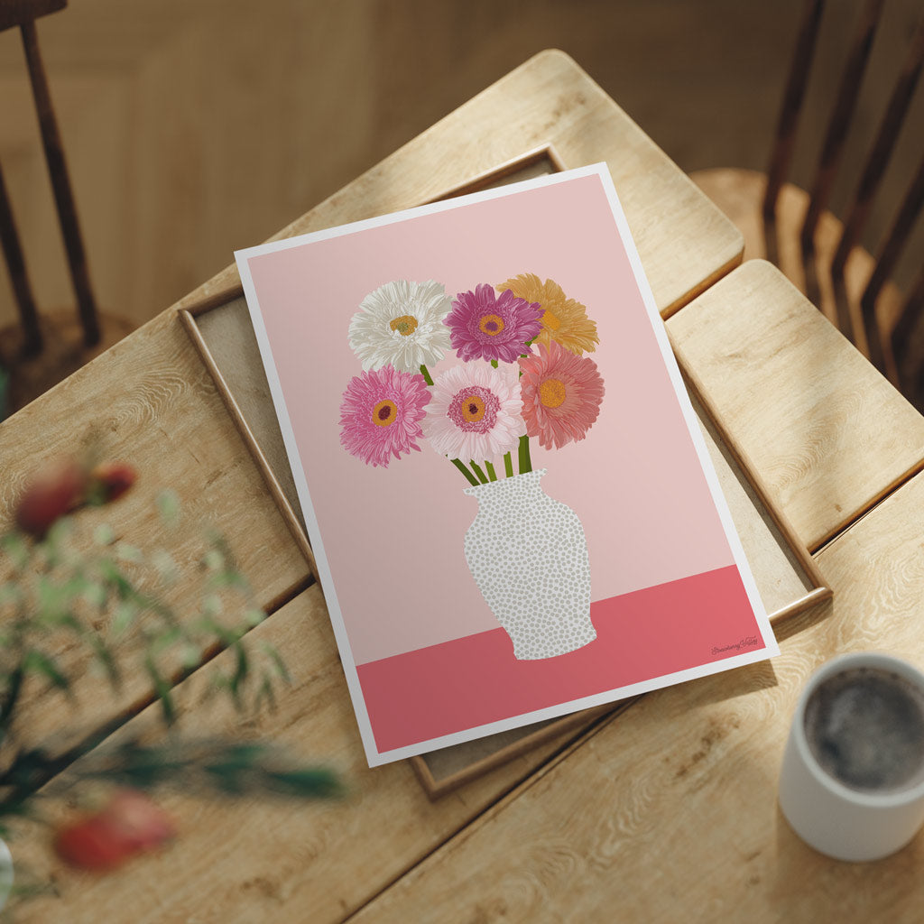 GERBERA DAISIES • Signed Art Print