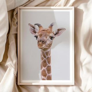 Friendly Giraffe Nursery Print – Safari Baby Room Wall Art