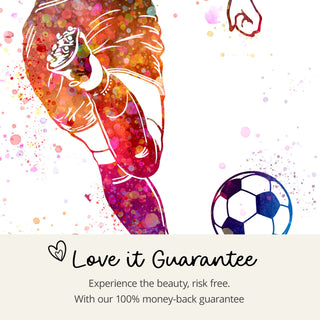 Gifts for Footballers | Girls Personalised Art Print 4