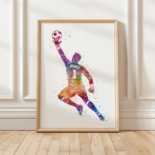 Gifts for Footballers | Boys Personalised Art Print 2