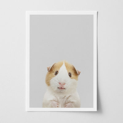 Guinea Pig Nursery Print - Cute Pet Animal Wall Art for Kids