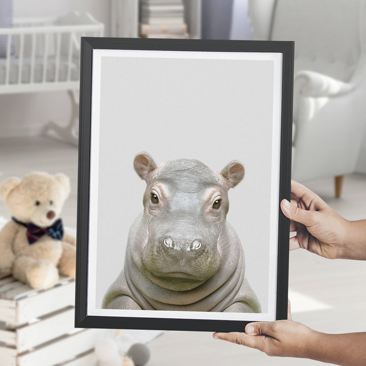 nursery animal prints hippo