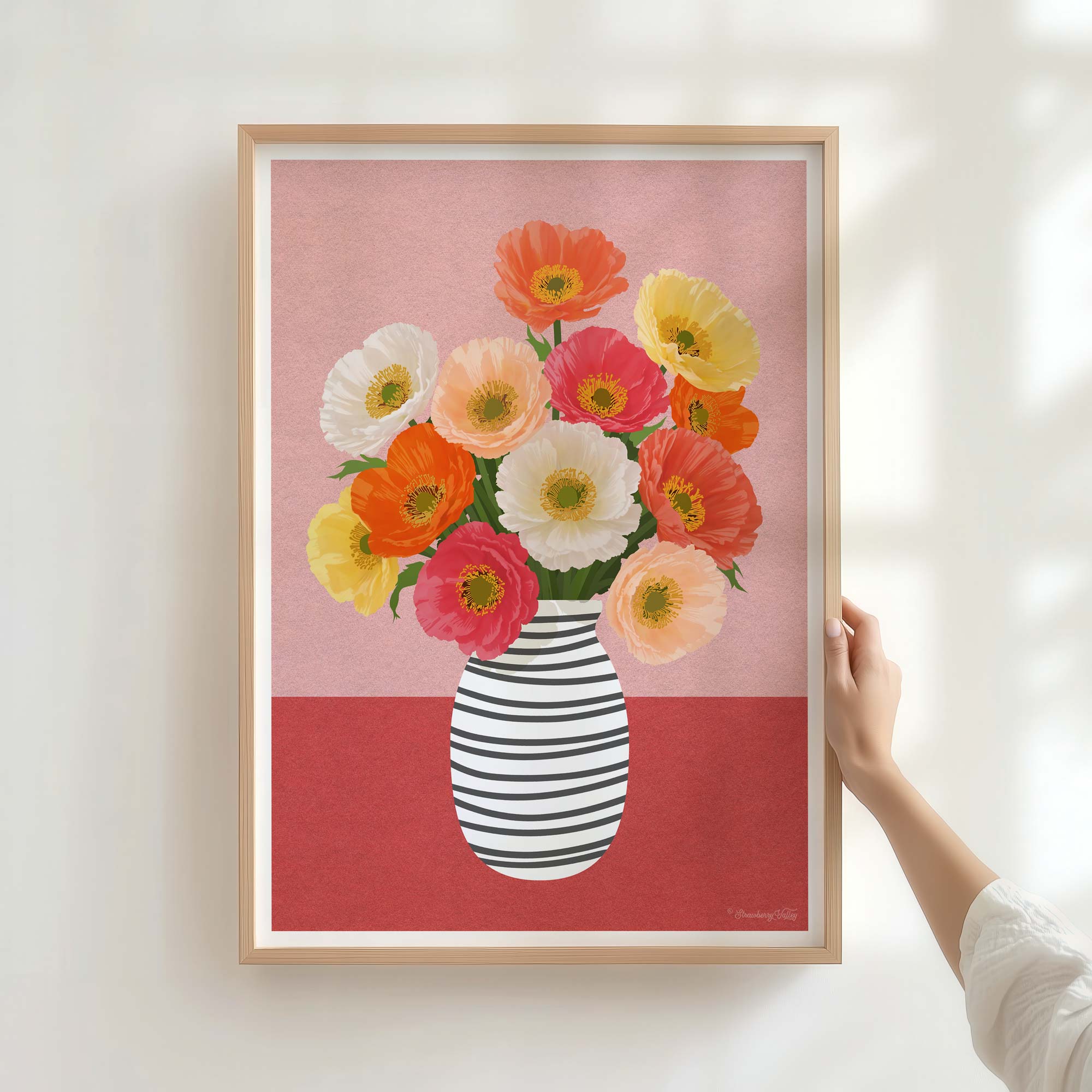 Icelandic Poppies Art Print | Modern Floral Wall Art