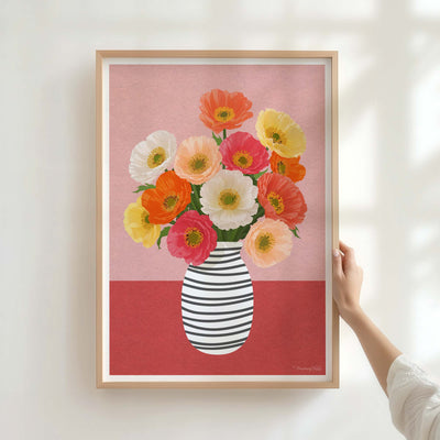 Icelandic Poppies Art Print | Modern Floral Wall Art
