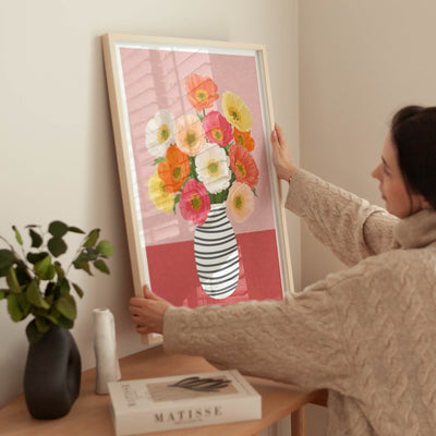 Icelandic Poppies Art Print | Modern Floral Wall Art