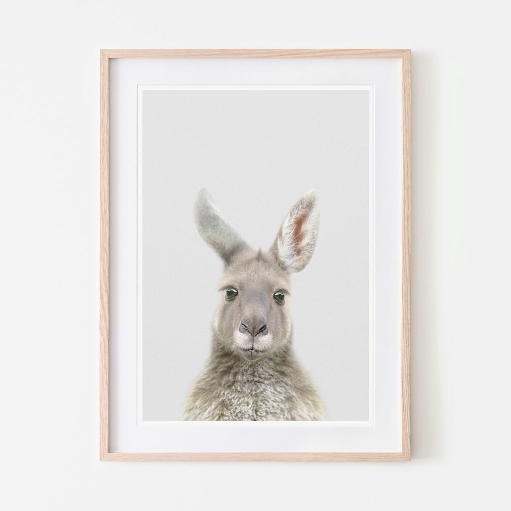 an art print of a kangaroo