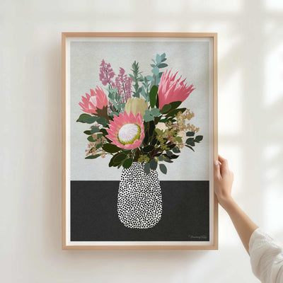 King Protea Art Print | Modern Floral Wall Art