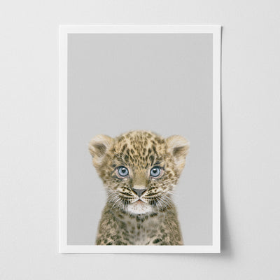 Leopard Cub Nursery Print - Playful Safari Animal Wall Art for Nursery Rooms