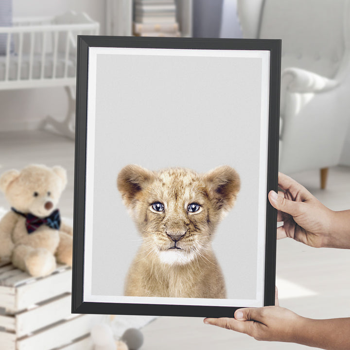 nursery animal prints lion cub