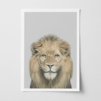 Lion Nursery Print - Brave Safari Animal Wall Art for Baby Rooms