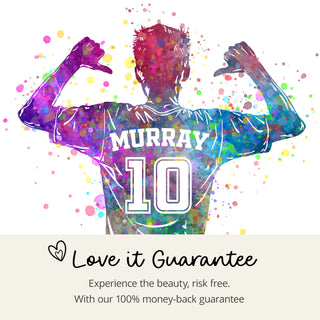 Gifts for Footballers | Boys Personalised Art Print 1