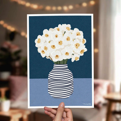 Tazetta Narcissus – Modern Floral Art Print
