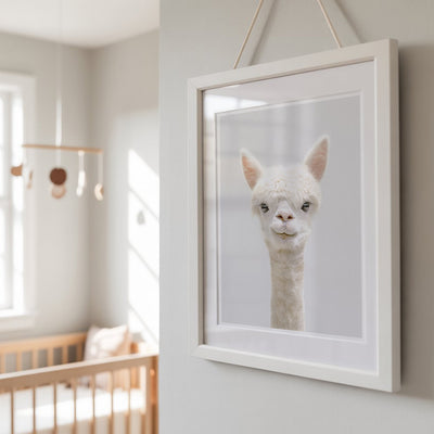 Alpaca Nursery Print - Gentle Farm Animal Wall Art for Kids