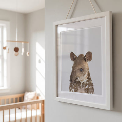 Baby Tapir Nursery Print - Jungle Animal Art for Baby Rooms
