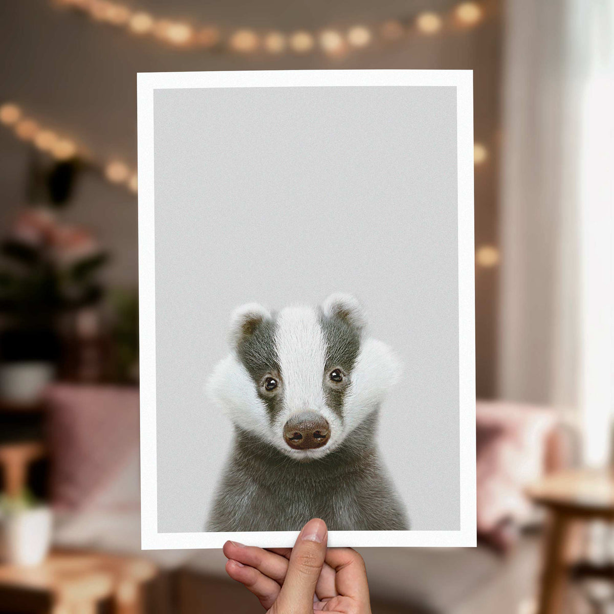 Badger - Nursery Animal Print