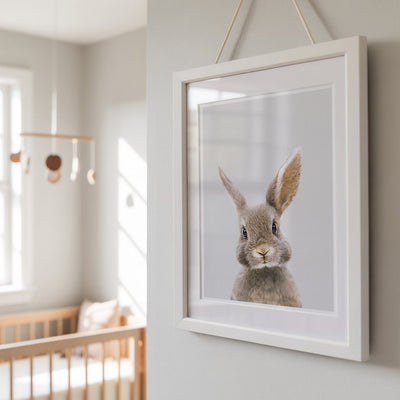 Rabbit Nursery Print - Cute Woodland Bunny Wall Art for Children’s Bedrooms
