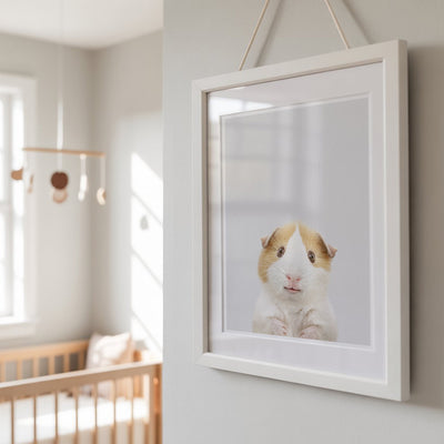 Guinea Pig Nursery Print - Cute Pet Animal Wall Art for Kids