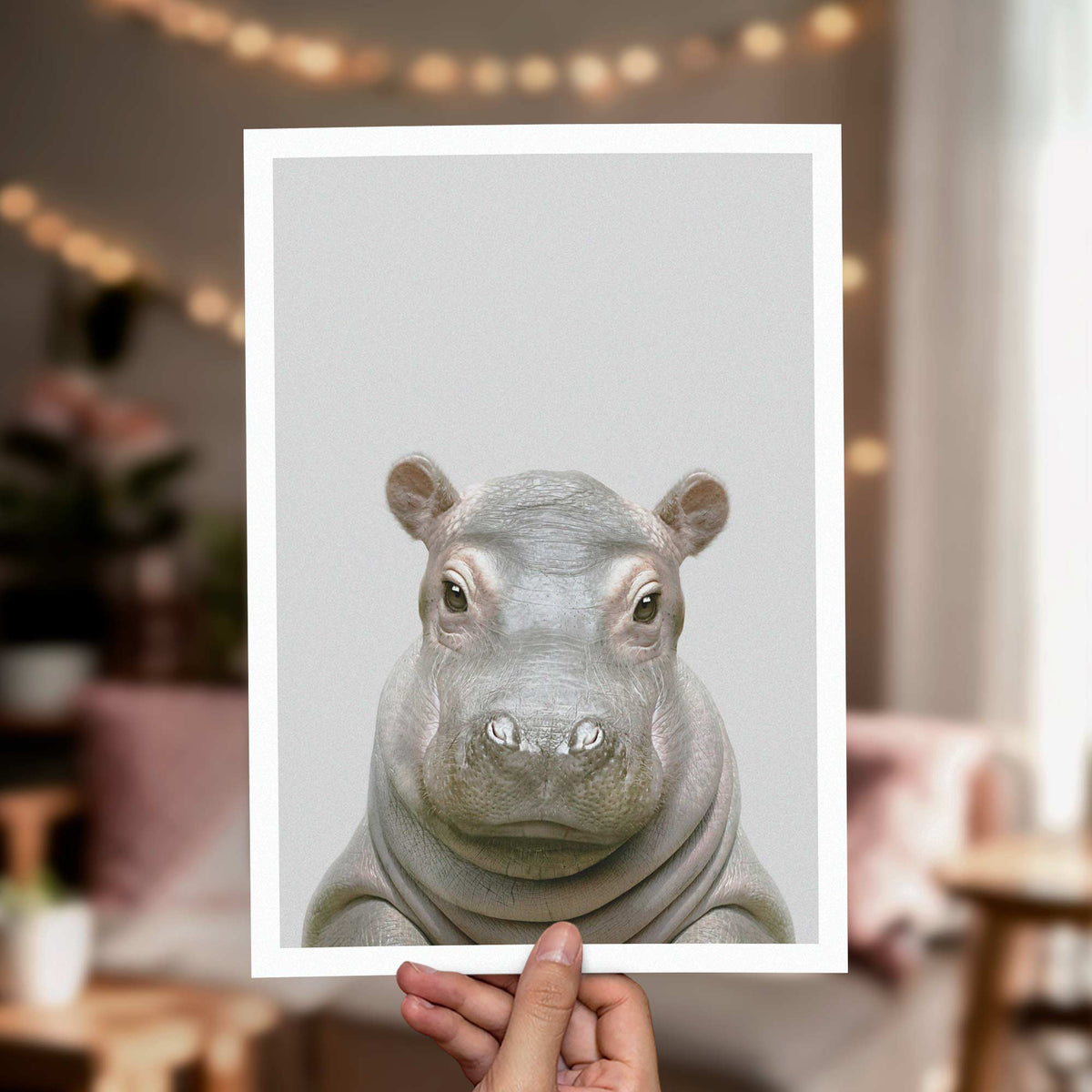 Hippo - Nursery Animal Print