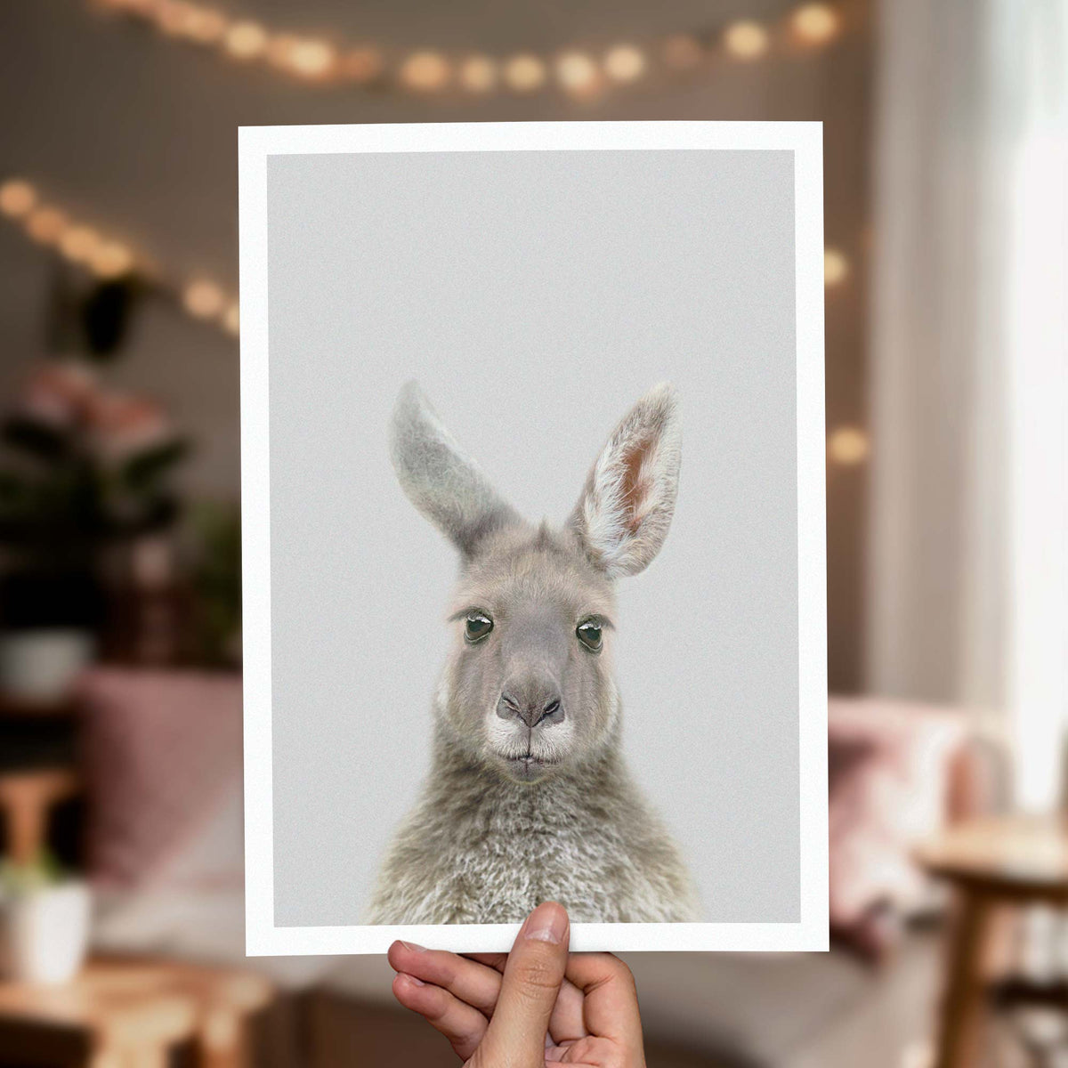 Young Kangaroo - Nursery Animal Print