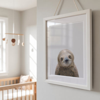Sloth Nursery Print - Relaxed Jungle Animal Wall Art for Kids’ Rooms