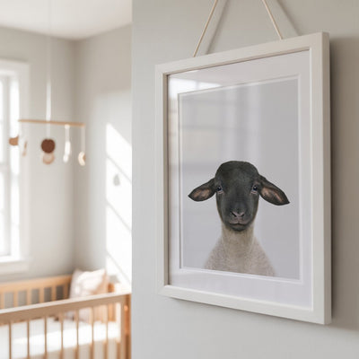 Suffolk Sheep Nursery Print - Cute Farmyard Wall Art for Toddlers