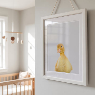 Duckling Nursery Print - Sweet Farmyard Bird Artwork for Baby Rooms
