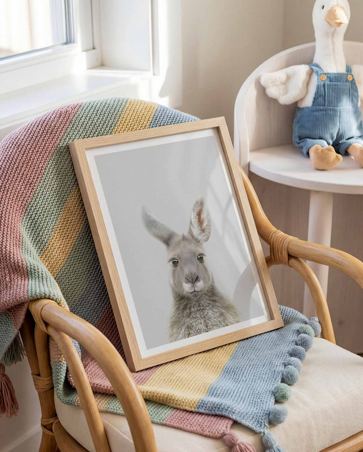 Young Kangaroo - Nursery Animal Print