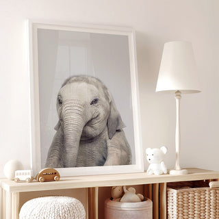 Big Hearted Elephant Nursery Print – Safari Nursery Wall Art