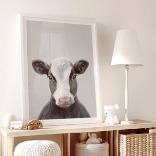 Sweet Cow Calf Nursery Print – Farm Animal Wall Art for Nursery