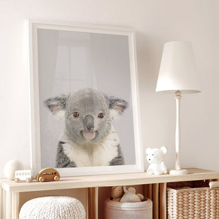 Gentle Koala Bear Nursery Print – Australian Animal Wall Art for Nursery