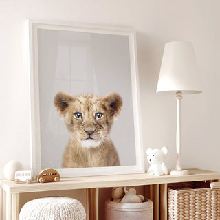 Lion Cub Nursery Print – Safari Nursery Wall Art