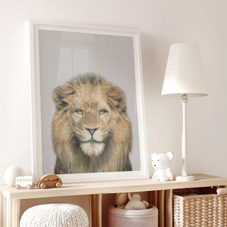 Brave Lion Nursery Print – Safari Baby Room Wall Art