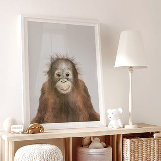 Cheeky Orangutan Nursery Print – Jungle Animal Nursery Art