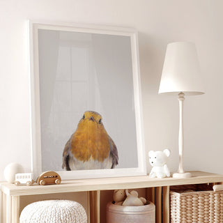 Devoted Robin Nursery Print – Woodland Bird Baby Room Wall Art
