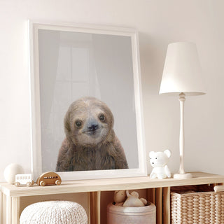 Gentle Sloth Nursery Print – Jungle Nursery Wall Art for Kids
