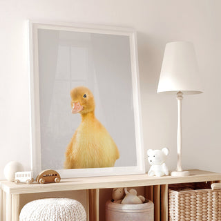 Playful Yellow Duckling Nursery Print – Farm Nursery Wall Decor