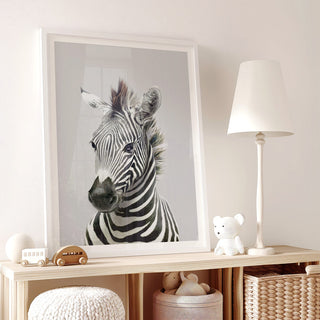 Bold Zebra Nursery Print – Safari Baby Room Wall Decor