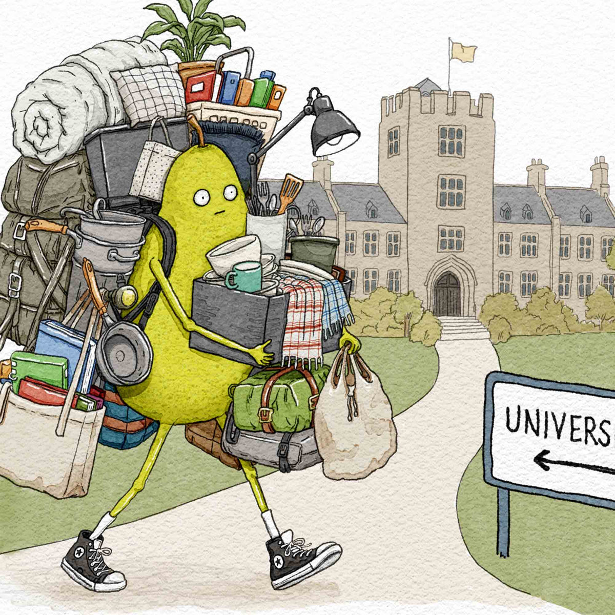 Off to Uni – Personalised Art Print