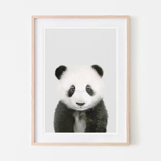 an art print of a panda