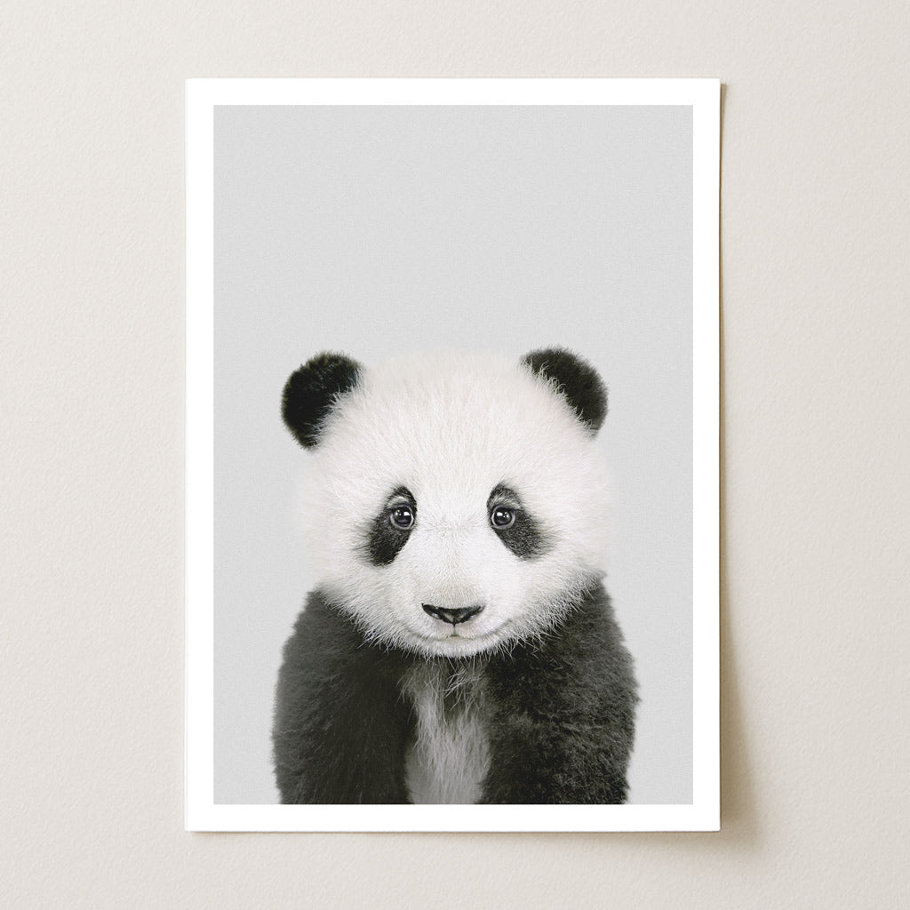 Panda Nursery Print - Gentle Forest Animal Artwork for Nurseries
