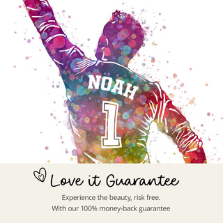 Gifts for Footballers | Boys Personalised Art Print 2