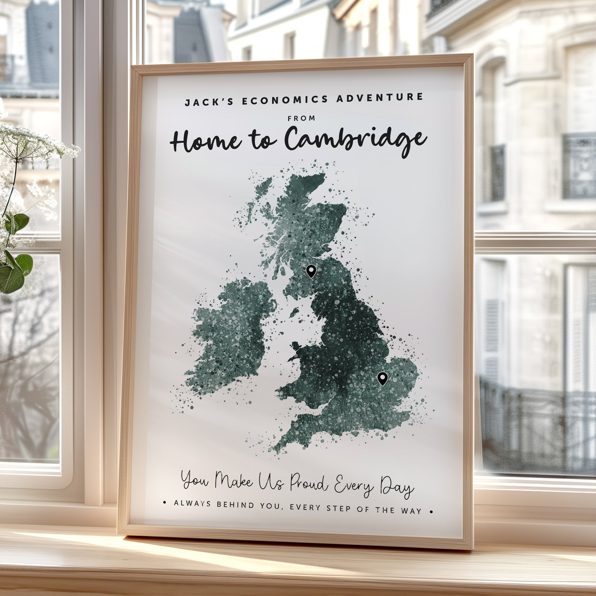 Personalised Single Map Print v2.0