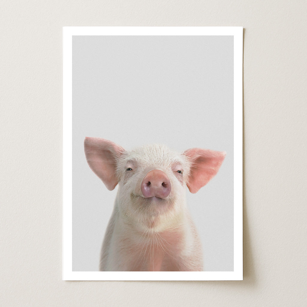 Piglet Nursery Print - Cute Farmyard Animal Wall Art for Kids’ Bedrooms