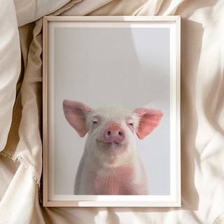 Confident Cutie Piglet Nursery Print – Farm Animal Nursery Wall Art