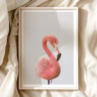 Pink Flamingo Nursery Print - Fun Tropical Animal Wall Art for Nurseries