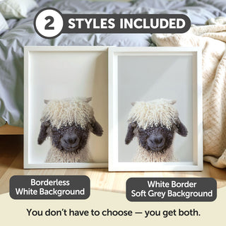 Playful Blacknose Lamb Nursery Print – Farm Baby Room Wall Art