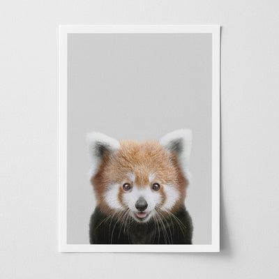 Red Panda Nursery Print - Adorable Forest Animal Wall Art for Nurseries